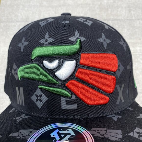 Mexican Eagle Flag Snap Back Baseball Cap Adjustable Hat Embroidered Aguila - Picture 5 of 14